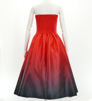 Hula Midi Gradation Dress/ Luxury Collection / Red & Black / J2709rdbk