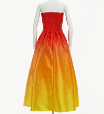 Hula Long Gradation Dress/ Luxury Collection / Dark Orange & Yellow / J2750dorye