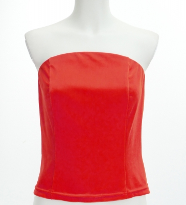 Hula Blouse with Velvet / Dark Red 2 / J2756drd2