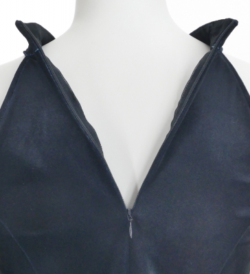 Hula American Armhole Blouse with Velvet / Black / J2757bk