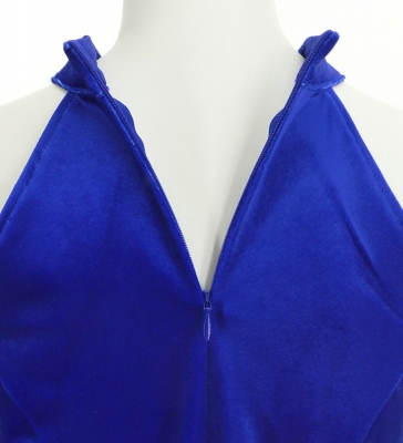 Hula American Armhole Blouse with Velvet / Royal Blue / J2757rbl