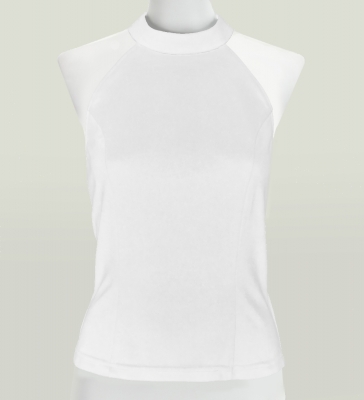 Hula American Armhole Blouse with Velvet / White / J2757wh