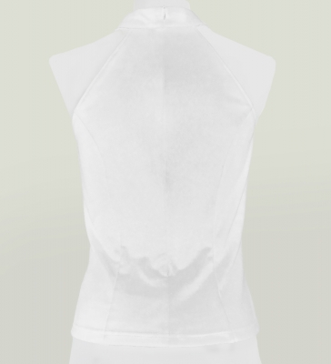 Hula American Armhole Blouse with Velvet / White / J2757wh
