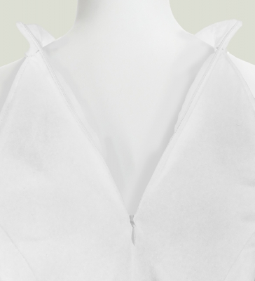 Hula American Armhole Blouse with Velvet / White / J2757wh