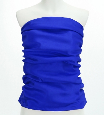 Hula Drape Blouse with Shantung / Royal Blue / J2758rbl