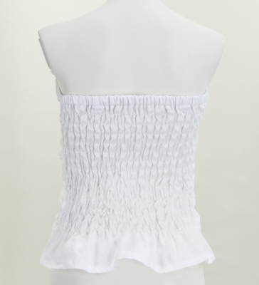 Hula Drape Blouse with Shantung / White/ J2758wh
