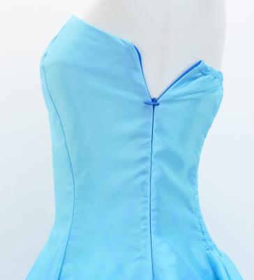 Hula Midi Dress with Plumeria Print / Luxury Collection / Light Blue / J2849lbl