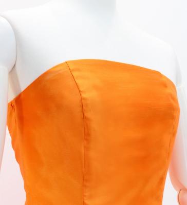 Hula Midi Dress with Plumeria Print / Luxury Collection / Orange / J2849or