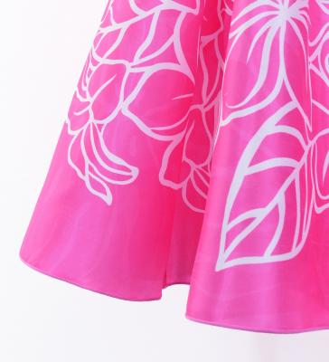 Hula Midi Dress with Plumeria Print / Luxury Collection / Pink / J2849pi