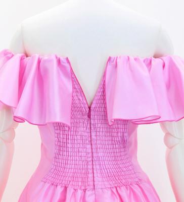 Hula Midi Dress with Hibiscus Print / Luxury Collection / Pink / J2915pi