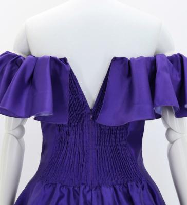 Hula Midi Dress with Hibiscus Print / Luxury Collection / Purple / J2915pu