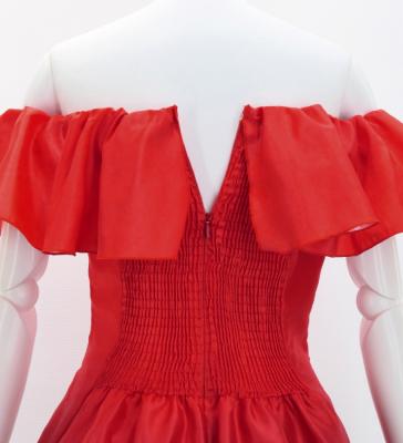 Hula Midi Dress with Hibiscus Print / Luxury Collection / Red / J2915rd