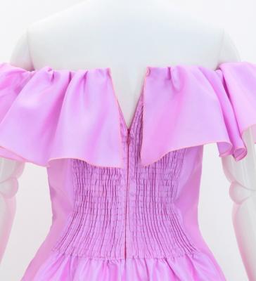 Hula Midi Dress with Strelitzia Print / Luxury Collection / Pink / J2952pi