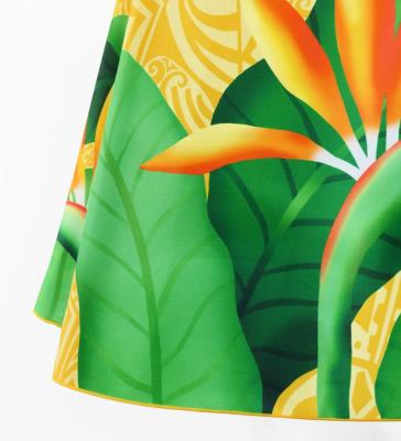 Hula Midi Dress with Strelitzia Print / Luxury Collection / Yellow / J2952ye