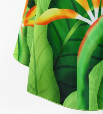 Hula Midi Dress with Strelitzia Print / Luxury Collection / Yellow Green / J2952yegr