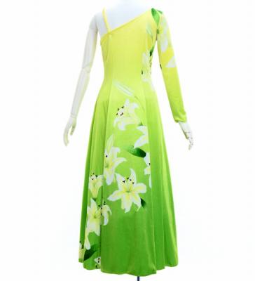 Hula One Shoulder Long sleeve Dress with Lily / Luxury Collection / CRM & LGR / J3031crlgr