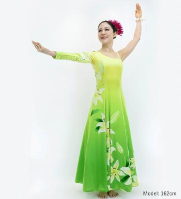 Hula One Shoulder Long sleeve Dress with Lily / Luxury Collection / CRM & LGR / J3031crlgr