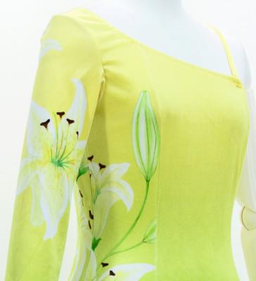 Hula One Shoulder Long sleeve Dress with Lily / Luxury Collection / CRM & LGR / J3031crlgr