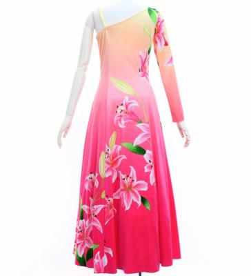 Hula One Shoulder Long sleeve Dress with Lily / Luxury Collection / CRM & PI / J3031crpi