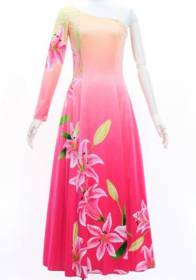Hula One Shoulder Long sleeve Dress with Lily / Luxury Collection / CRM & PI / J3031crpi