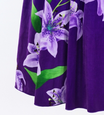 Hula One Shoulder Long sleeve Dress with Lily / Luxury Collection / LBL & PPL / J3031lblpu