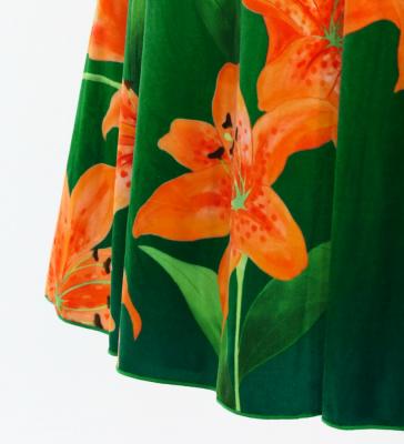 Hula One Shoulder Long sleeve Dress with Lily / Luxury Collection / OR & GR / J3031orgr