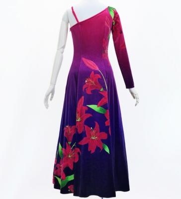 Hula One Shoulder Long sleeve Dress with Lily / Luxury Collection / PI & NVY / J3031pinv