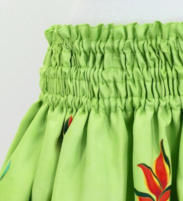 Hula Shantung Pa'u Skirt with Torch Ginger & Heliconia Print / Luxury Collection / J3037-3