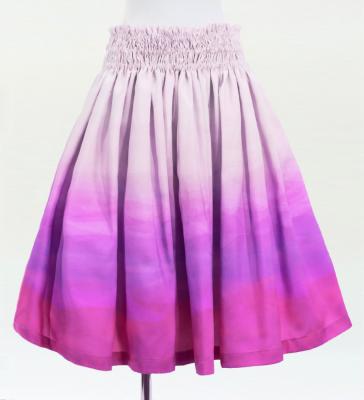 Hula Shantung Pa'u Skirt with Gradation Print / Luxury Collection / J3041-2