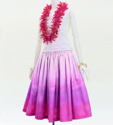 Hula Shantung Pa'u Skirt with Gradation Print / Luxury Collection / J3041-2