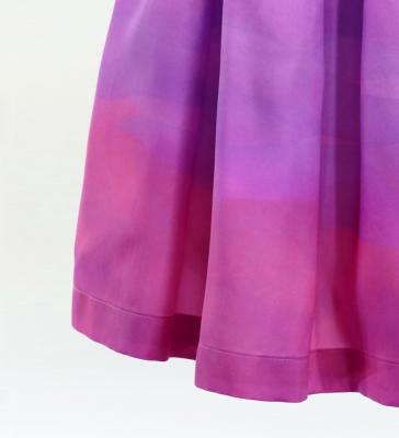 Hula Shantung Pa'u Skirt with Gradation Print / Luxury Collection / J3041-2