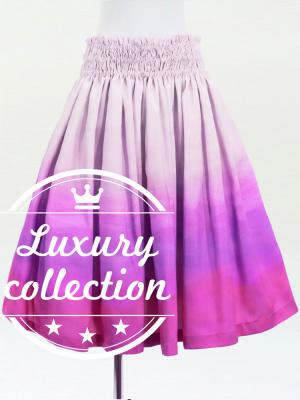 Hula Shantung Pa'u Skirt with Gradation Print / Luxury Collection / J3041-2