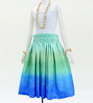 Hula Shantung Pa'u Skirt with Gradation Print / Luxury Collection / J3041-4