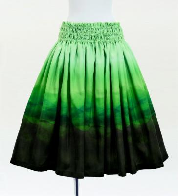 Hula Shantung Pa'u Skirt with Gradation Print / Luxury Collection / J3041-5