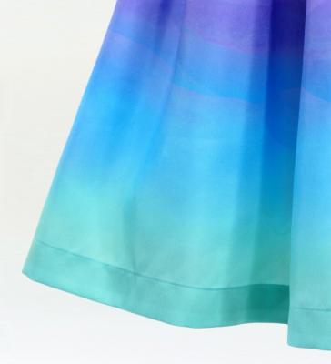 Hula Shantung Pa'u Skirt with Gradation Print / Luxury Collection / J3041-7