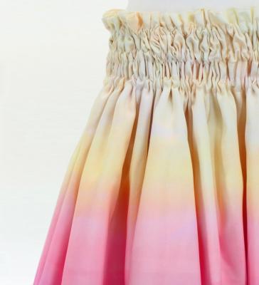 Hula Shantung Pa'u Skirt with Gradation Print / Luxury Collection / J3041-7