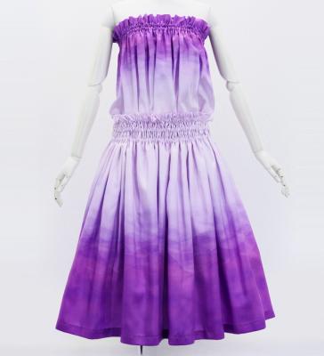 Hula Shantung Tube Top & Pa'u Set-Up with Gradation Print / Luxury Collection / J3046-1