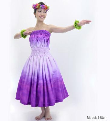 Hula Shantung Tube Top & Pa'u Set-Up with Gradation Print / Luxury Collection / J3046-1