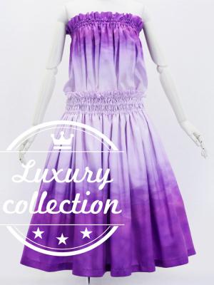 Hula Shantung Tube Top & Pa'u Set-Up with Gradation Print / Luxury Collection / J3046-1