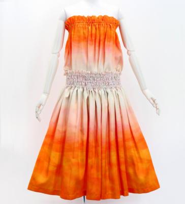 Hula Shantung Tube Top & Pa'u Set-Up with Gradation Print / Luxury Collection / J3046-3