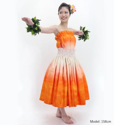 Hula Shantung Tube Top & Pa'u Set-Up with Gradation Print / Luxury Collection / J3046-3