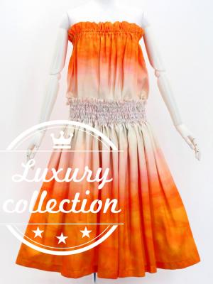 Hula Shantung Tube Top & Pa'u Set-Up with Gradation Print / Luxury Collection / J3046-3