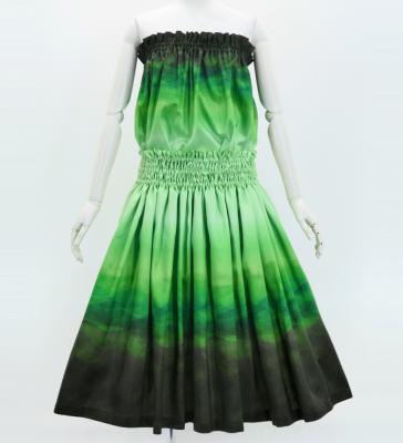 Hula Shantung Tube Top & Pa'u Set-Up with Gradation Print / Luxury Collection / J3046-5