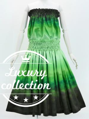 Hula Shantung Tube Top & Pa'u Set-Up with Gradation Print / Luxury Collection / J3046-5