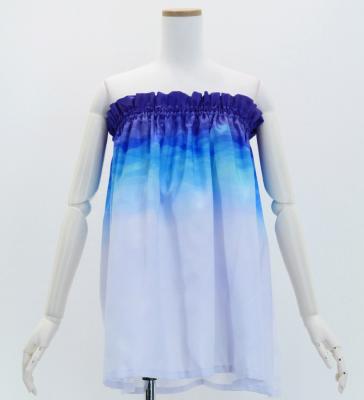 Hula Shantung Tube Top & Pa'u Set-Up with Gradation Print / Luxury Collection / J3046-6