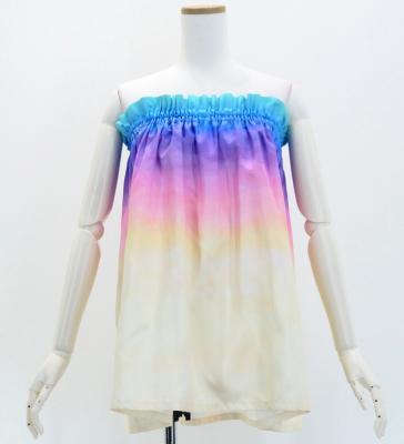 Hula Shantung Tube Top & Pa'u Set-Up with Gradation Print / Luxury Collection / J3046-7