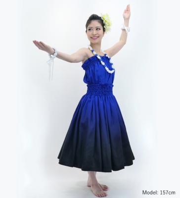 Hula Blouse & Pa'u Set-Up with Gradation Print / Luxury Collection / J3048blbk