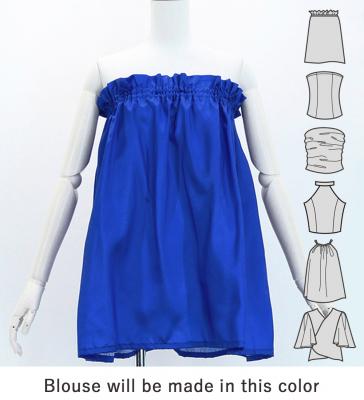 Hula Blouse & Pa'u Set-Up with Gradation Print / Luxury Collection / J3048blbl