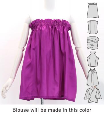 Hula Blouse & Pa'u Set-Up with Gradation Print / Luxury Collection / J3048pudpu