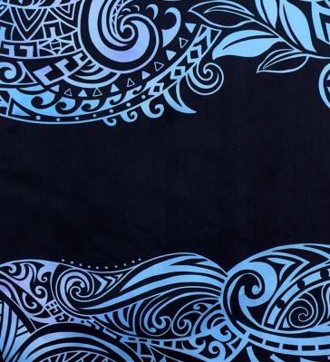Hula Shantung Pa'u Skirt with Kahiko Print / Luxury Collection / Black / J3058bk